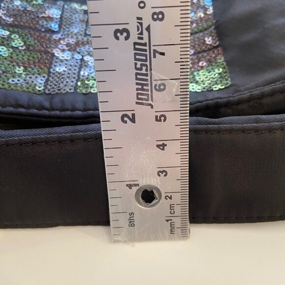 Napapijri Black Crossbody Bag With Sequined Front Pocket & Adjustable Strap - Picture 11 of 13